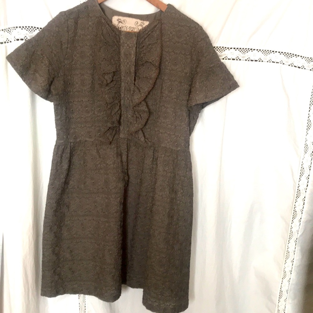 Pete & Greta Gray Silk Mini Dress from Johnny Was